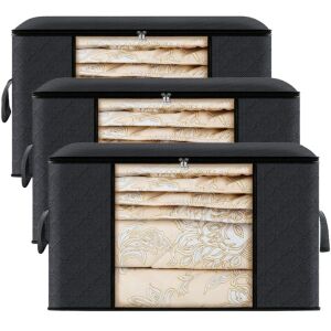 3 db S DEPOT® tárolótáska készlet, cipzárral, S méret, fekete