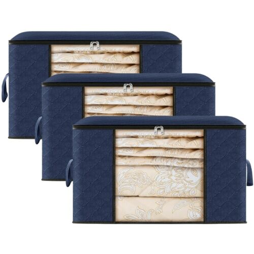 3 db S DEPOT® tárolótáska készlet, cipzárral, S méret, kék