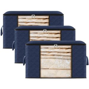 3 db S DEPOT® tárolótáska készlet, cipzárral, M-es méret, kék