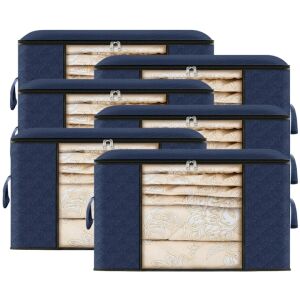 6 db-os tárolótáska S DEPOT®, cipzárral, L-es méret, kék