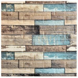 50 S DEPOT® tapéta csempe készlet, 3 mm vastag, mérete 70x77 cm, fa csempe típus, kék modell