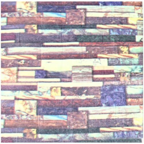 S DEPOT® 50 db-os fa hatású tapéta csempe készlet, 3 mm vastag, 70x77 cm méretű, többszínű