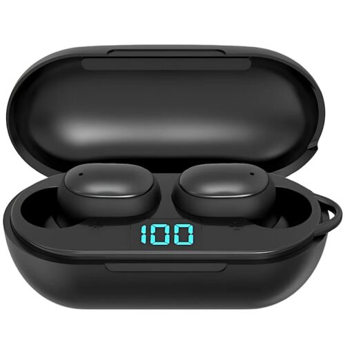 Vezeték nélküli sport fejhallgató, S DEPOT®, zajszűrővel, LED akkumulátor kijelzővel, Bluetooth 5.0