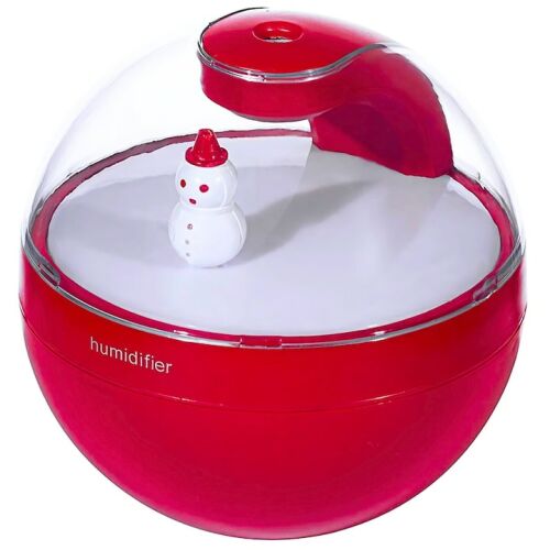 S DEPOT aromaterápiás diffúzor, meleg fehér ébresztőfénnyel, csendes funkcióval, légtisztításhoz, integrált hóember alakú figura, piros 118365839