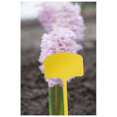 Sárga műanyag jeltábla, 12,5cm, 10 db-os csomag - Palántanevelő cserép