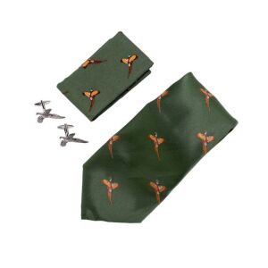 Jack Pyke PHEASANT szett (dísz zsebkendő + nyakkendő + mandzsetta) zöld 118370596 - Férfi sál