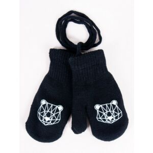 Yo!club téli kesztyű 12 cm - fekete/maci 118374929 - Yoclub