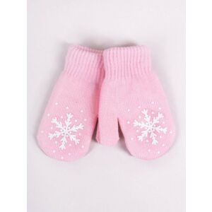 Yo!club téli kesztyű 12 cm - rószaszín/hópehely 118374932 - Yoclub