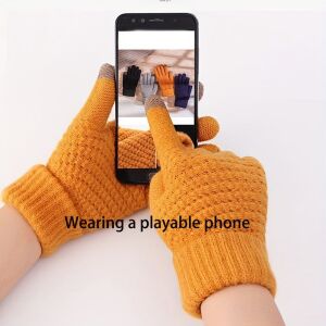 Érintőképernyős Kompatibilis Unisex Téli Kesztyű Fehér Színben 135862654 - Férfi kesztyű