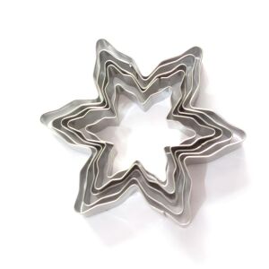 5-teiliges Weihnachtsplätzchen-Ausstecherset - Schneeflockenformen aus Edelstahl für festliches Backen 118381191 - Ausstechformen