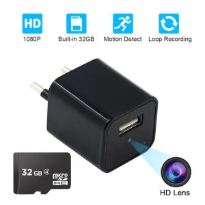 Incarcator USB cu camera ascunsa, WiFi, Full HD, aplicatie dedicata, detectarea miscarii pe iOS - 64 GB 118381989 - Adaptoare de rețea