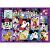 Disney Mickey Mouse a jeho priatelia 4x250 dieli puzzle, s kolážou Mickey Mouse, Donald Duck a Goofy v rôznych pózach