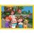 Cocomelon-Familiencharaktere in einer Hinterhofszene, Teil des Trefl 4 in 1 Puzzles
