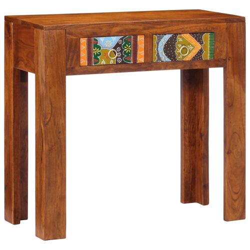 vidaXL Akácfa konzolasztal fiókokkal, 80x35x75 cm - Konzolasztal