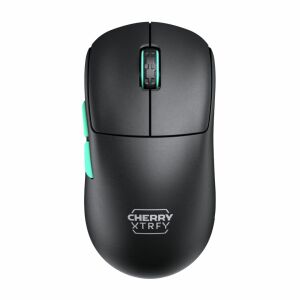 Elölnézet a Cherry XTRFY CX-M68W-BLACK vezeték nélküli gaming egérről logóval - Egér