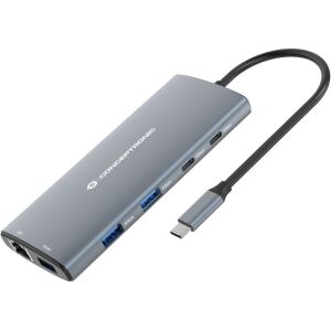 Conceptronic DONN06G Dockingstation und Port-Replikator Kabelgebunden USB 3.2 Gen 1 (3.1 Gen 1) Type-C Grau (DONN06G) 118387062 - Conceptronic