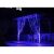 Flippy kék LED fényfüggöny kültéri pergolát díszít