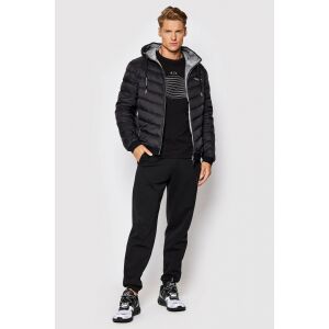 Emporio Armani Herren schwarze Daunenjacke mit Kapuze, Vorderansicht - Jacken für Herren