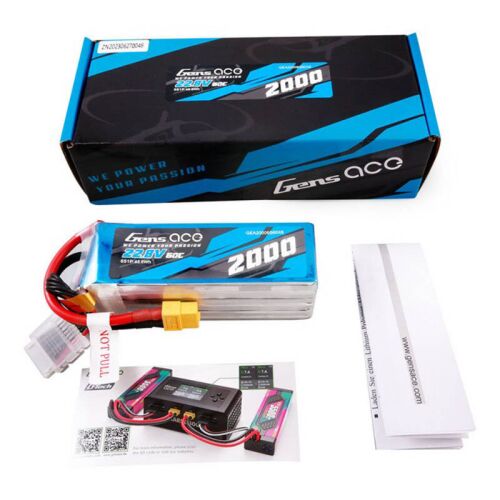 Acumulator Lipo Gens ace 2000mAh 22.8V 60C, 106.97x34.90x40.44mm, cu conector XT60 Plug 118561903