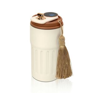 King Home SOUL LED Hőtartó Pohár Rozsdamentes Acél Krém-Barna