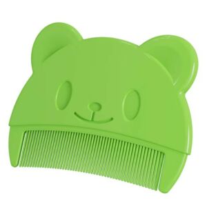 SUPER TRENDS zöld szilikon babafürdőfésű tejkéreg eltávolítására, maci design - Játékbaba kiegészítő