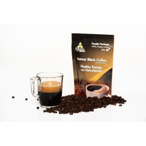 Ayura Fekete Kávé Ganodermával, Arabica Kávébabok, Instant Kávé - Instant kávé