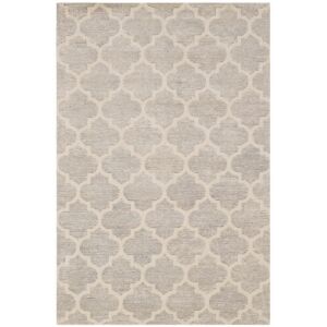 Bakero Diamond Cut silberner Teppich, marokkanisches Muster, 122x183 cm - Innenarchitektur