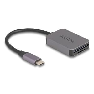 Delock USB Type-C Kartenleser im Aluminiumgehäuse für SD oder Micro SD Speicherkarten (91009) (91009) 118523933 - USB Kartenleser