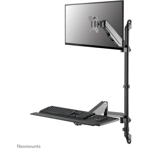 Neomounts WL90-325BL1 ergonomiczny uchwyt ścienny do monitora i klawiatury, czarny