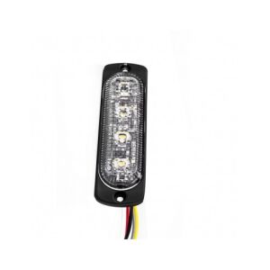 WL-52025T-4LED-NARANCS Lampă cu LED intermitentă cu 4 LED-uri, lumină albă, 12V-24V - Lumini auto