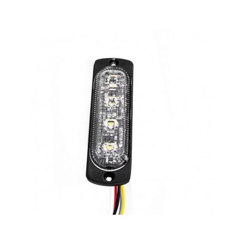 WL-52025T-4LED-NARANCS Lampă cu LED intermitentă cu 4 LED-uri, lumină albă, 12V-24V