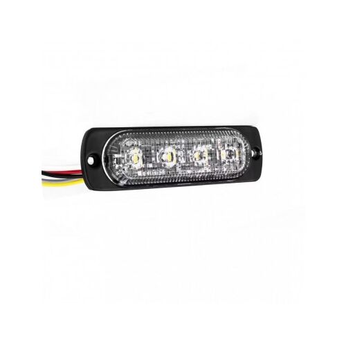 WL-52025T-4LED-ALB 4 LED-es villogó lámpa, fehér, 12V-24V - Autó világítás
