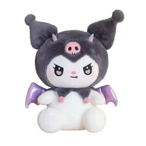 Jucărie de pluș Kuromi, 20 cm, alb, gri, violet, seria Sanrio Hello Kitty, ABYZ™ - ABYZ