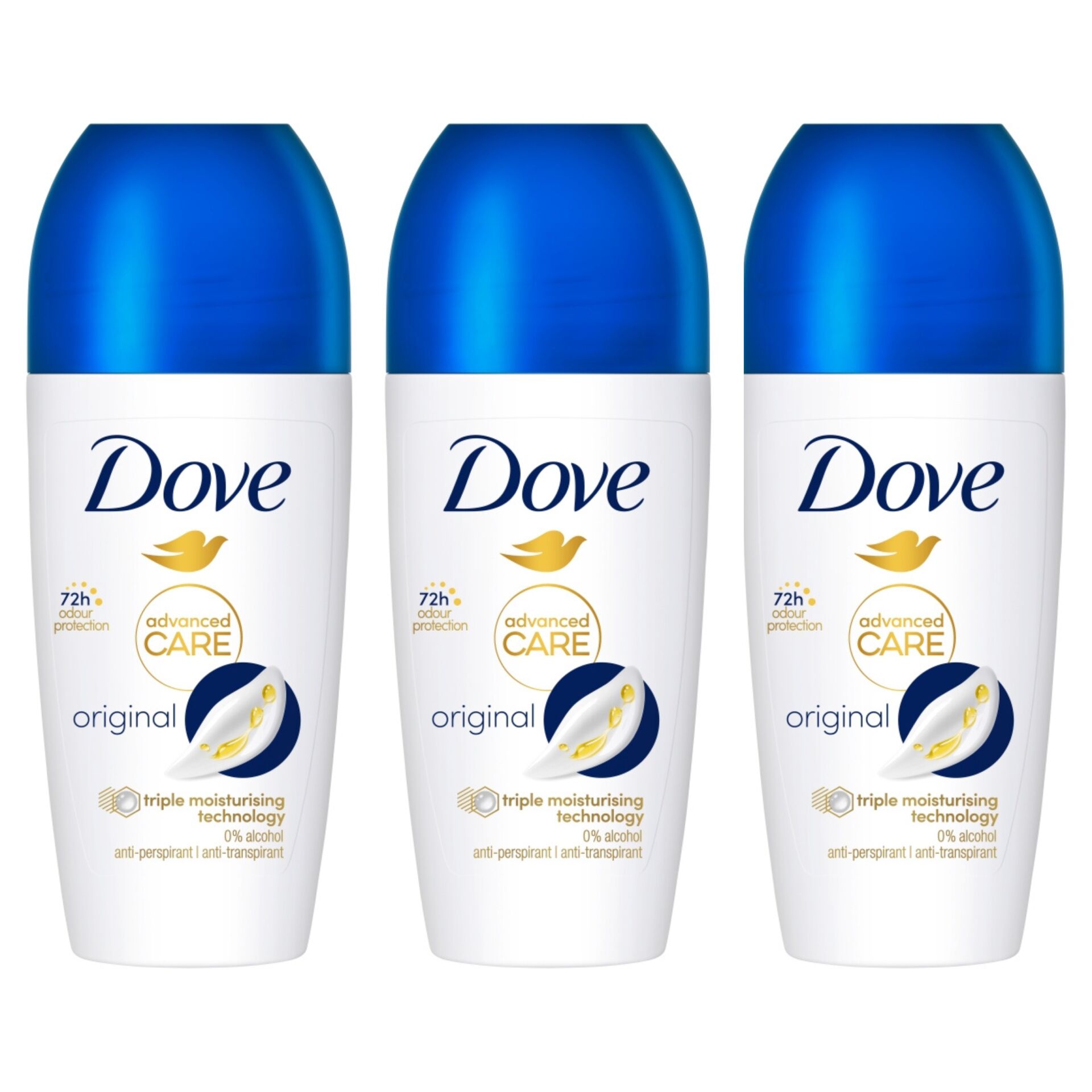 E-shop Dove Advanced Care Guľôčkový antiperspirant a dezodorant Original 3x50ml