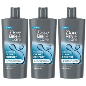 Dove Men+Care férfi Tusfürdő Hydrating Clean Comfort 3x700ml