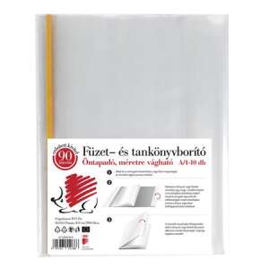 ICO 'Süni' A4 átlátszó öntapadó könyvborító, 90 mikron, 10 db-os csomag - ICO