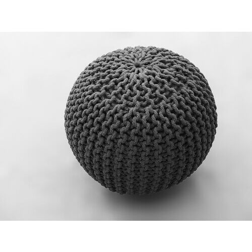 Bakero cool grey kötött puff, 50x50 cm