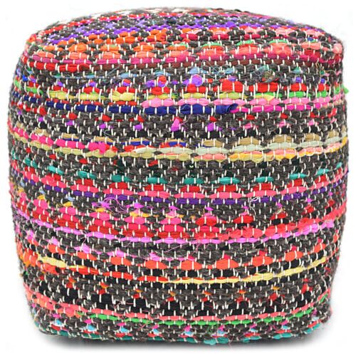 Bakero Pouf Prizma charcoal/multi (40x40 cm)