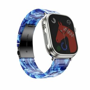 Forcell F-Design FA4 marmurkowy pasek zamienny do Apple Watch 42 / 44 / 45 / 49 mm - niebieski 118567739 - Pasek do inteligentnego zegarka