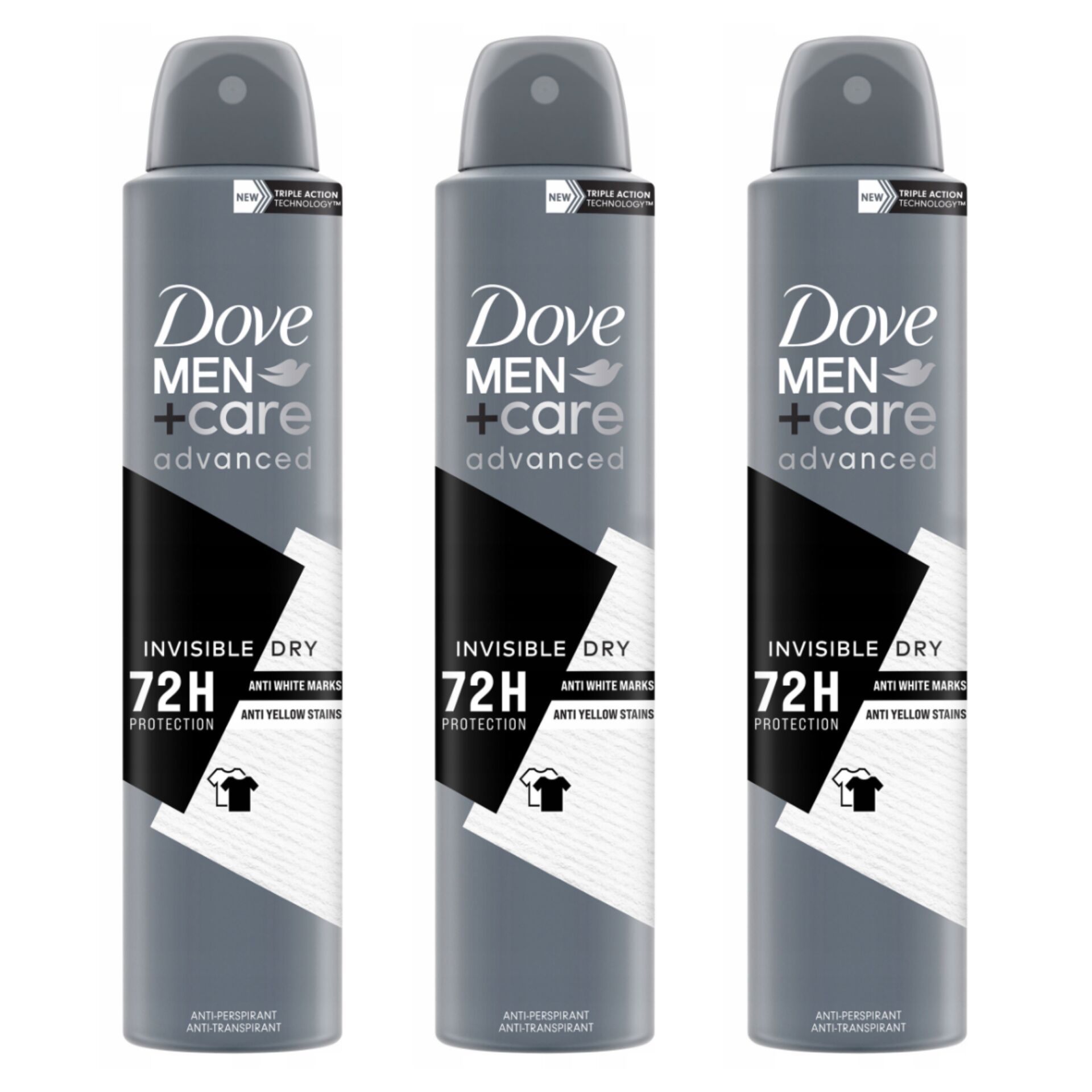E-shop Dove Men+Care Advanced pánsky dezodorant Invisible Dry 3x200ml