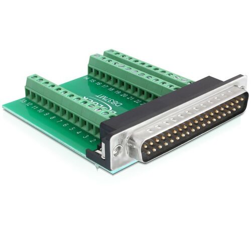Delock Sub-D 37pin -> Terminal block 39pin M/F adapter (65320) 130486516 - Soros átalakító