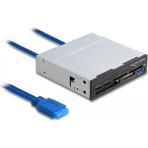 Delock 3.5 SuperSpeed USB kártyaolvasó 6 csatlakozási felülettel + 1 x A-típusú USB anyával (91759) (91759) 118590845 - Kártyaolvasó