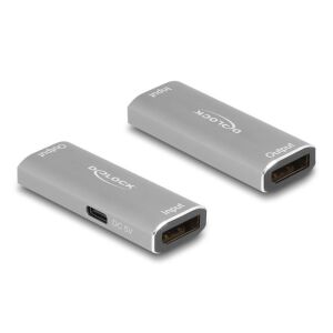 Delock DisplayPort 1.4 ismétlő 8K 30 Hz 20 m (11504) (11504) 118590952 - DisplayPort átalakító