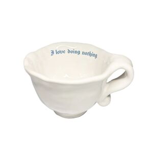 Fehér kerámia bögre 'I love doing nothing' felirattal, Incartato Ceramics Semmi bögre - Teáscsésze