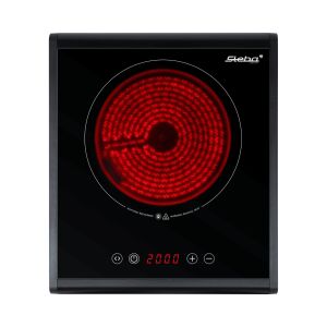 Płyta elektryczna ceramiczna Steba HK25, czarna, nagrzana - Płyta grzewcza i Kuchenka