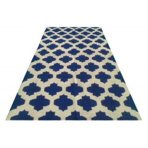 Bakero Kelim JP 11118 kék-fehér szőnyeg, 160x240 cm, marokkói mintás - Bakero