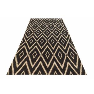 Dywan Bakero Kelim 269 w kolorze antracytowym, 150x240 cm, geometryczny wzór w romby - Projektowanie wnętrz