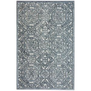 Bakero Utrecht 1833 elfenbein-grauer Teppich (150x240 cm) mit neobarockem Design. - Innenarchitektur