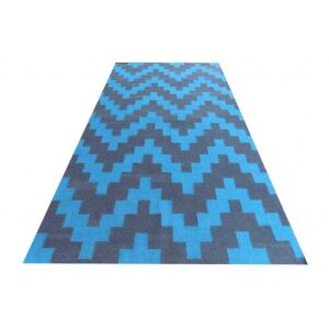 Bakero Kelim Modern 43 blauer und grauer Teppich, 100x160 cm - Innenarchitektur