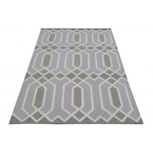 Szögletes nézet a Bakero Wool tuft szürke szőnyegről - Bakero